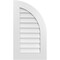 Ekena Millwork Quarter Round Top Right Surface Mount PVC Gable Vent w/ 3-1/2"W x 1"P Standard Frame, 18"W x 32"H GVPQR18X3201SN - alternate 1